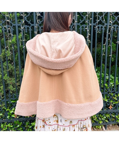 PINK HOUSE（ピンクハウス） ポンチョ フード付きケープ レディース