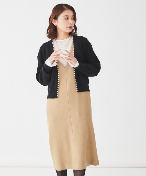 UNTITLED ワンピース 「きれいめ/ポケット付」ブークレジャンパー