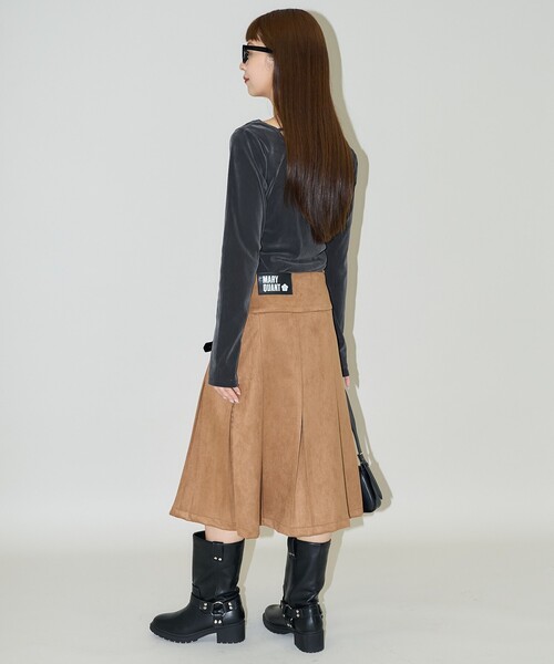 スカート MARY QUANT × PUBLUX/マリークワント フェイクスエード ダブルベルト ローライズ プリーツスカート　限定展開 | PUBLUX | 12