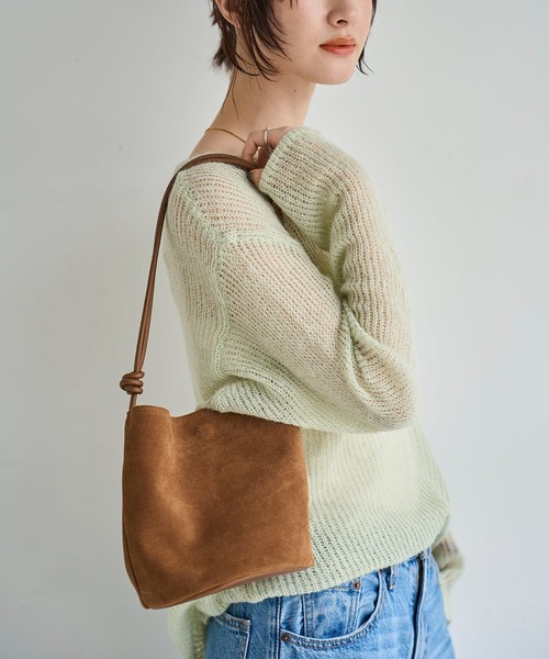 meilmada ショルダーバッグ バッグ 「牛革」スエード2wayショルダー