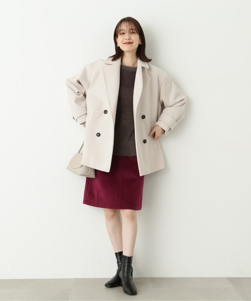 「N.（N. Natural Beauty Basic）」 ピーコート SMALL ライトグレー レディース_画像7