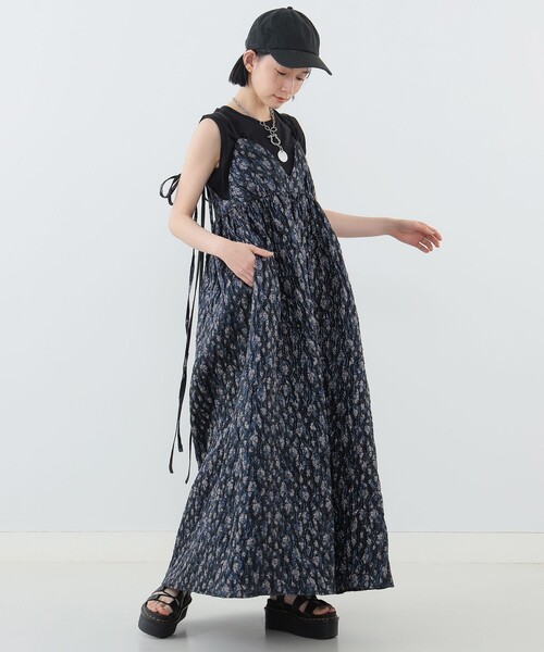新品未使用】CAROLINA GLASER ラメドット キャミソール ワンピース CAROLINA GLASER（カロリナ グレイサー）の「ラメドット