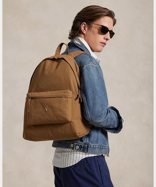 Ralph Lauren ブラウン キャンバス バックパック　デイバック POLO RALPH LAUREN デイバック リュック キャンバス バック