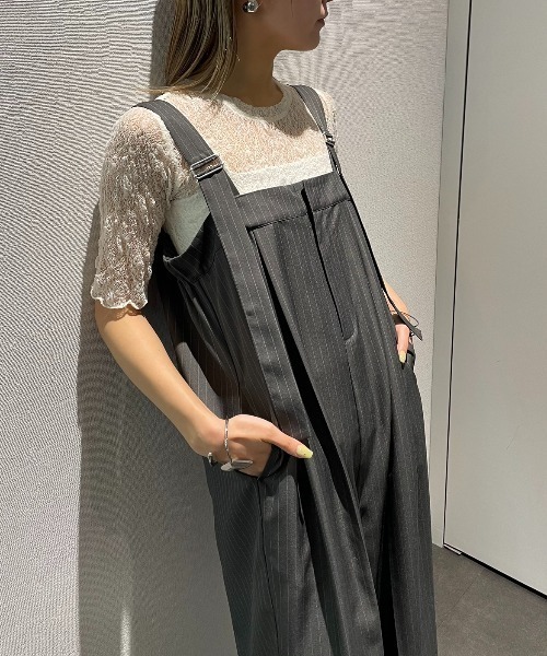 AIC. オールインワン ストライプスラックスオールインワン