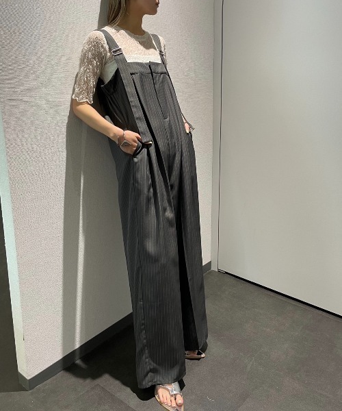 AIC. オールインワン ストライプスラックスオールインワン