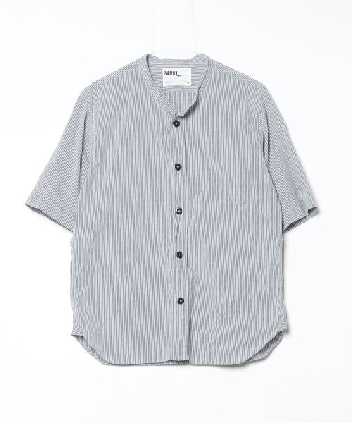 「MHL.」 半袖ブラウス MEDIUM ブルー レディース