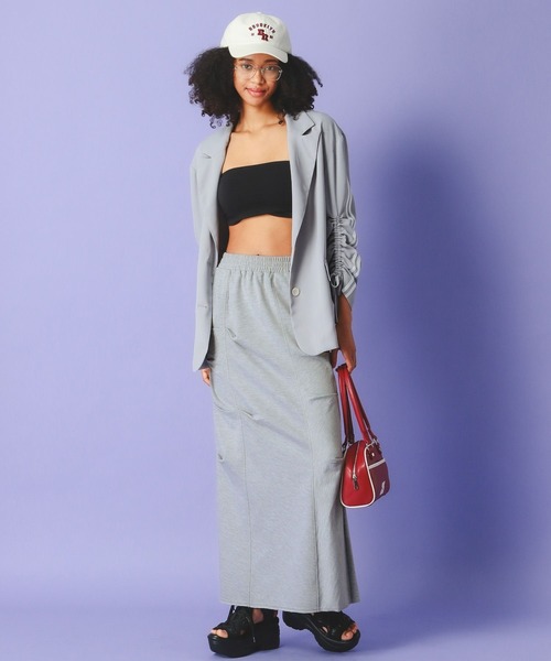 FOREVER21 スカート 「2025SS」裏毛デザインタックロング
