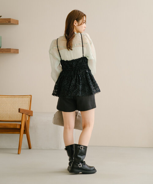 【Kastane】フラワーペプラムキャミ Kastane キャミソール フラワーペプラムキャミ : ZOZOTOWN Yahoo