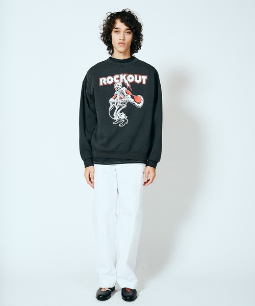JERZEES（ジャージーズ） トレーナー スウェット ”ROCK OUT” CREW NECK