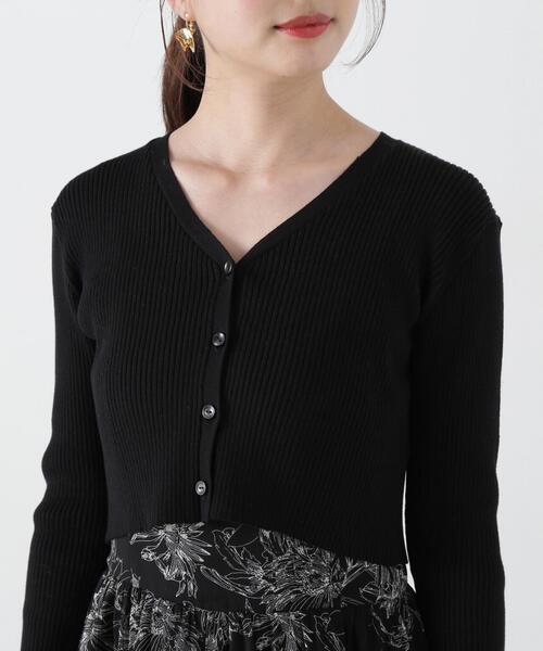 チェスティ フラワープリントカーディガン ブラック PROPORTION BODY DRESSING ワンピース フラワープリント