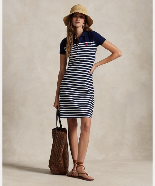 ◆POLO RALPH LAUREN ◆ストライプ シャツドレス ワンピース ベルテッド ストライプド コットン シャツドレス（シャツ