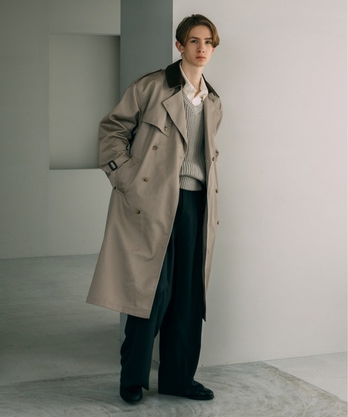LURAKU スラックス 「LURAKU」two tuck wide straight slacks
