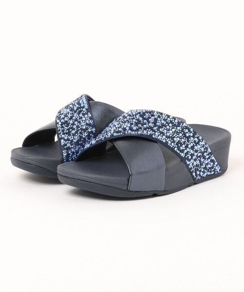fitflop サンダル FitFlop サンダル LULU CRYSTAL-MIX METALLIC CROSS SLIDES