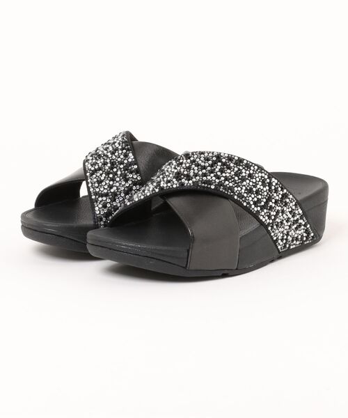 フィットフロップ fitflop トング ラメ模様入り （ALL BLACK