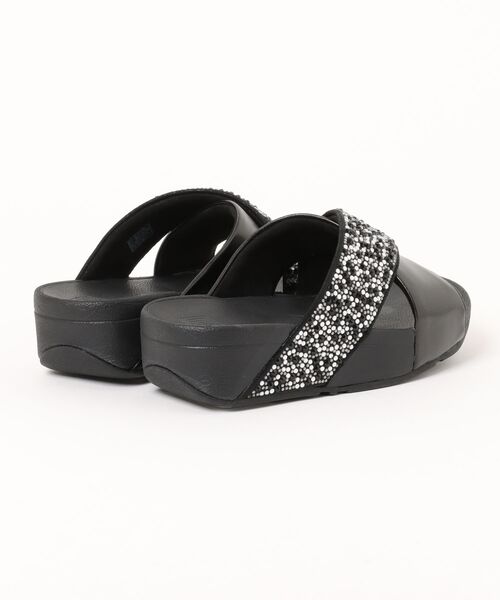 FitFlop サンダル LULU CRYSTAL-MIX METALLIC CROSS SLIDES