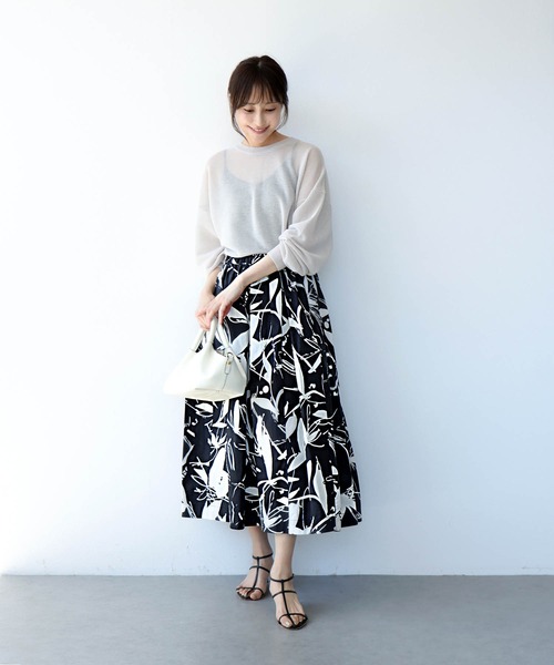 Jines（ジネス） スカート プリントタックスカート : ZOZOTOWN Yahoo