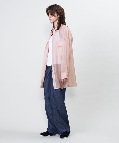 ブラウス シャツ 「ASTRAET」フラップポケット シアー レギュラーカラーシャツ レディース ASTRAET ブラウス シャツ 「ASTRAET」フラップポケット シアー