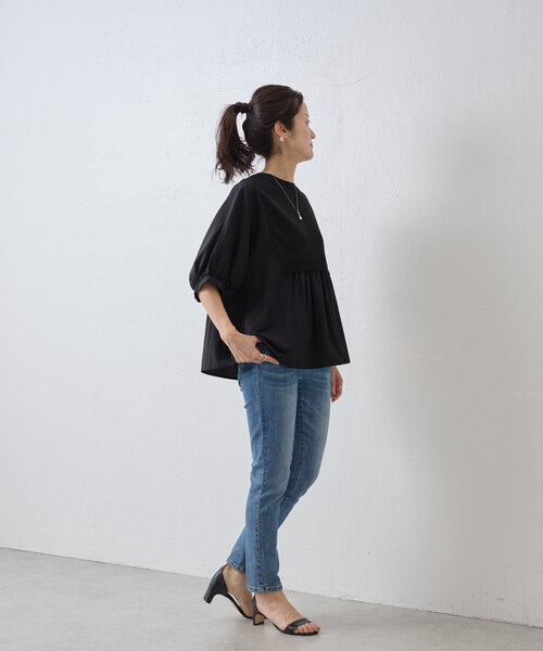 BEARDSLEY ニット セーター ニットヨークギャザーブラウス