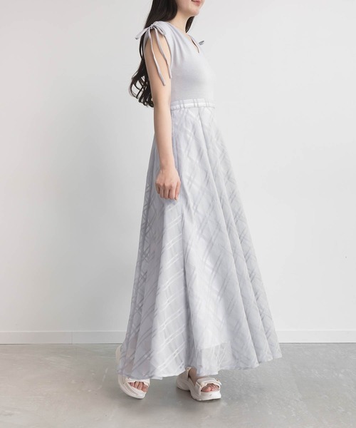 さっちゃん♡ RANDA（ランダ） ニットドッキングチェックワンピース RANDA（ランダ） ワンピース ニットドッキングチェックワンピース