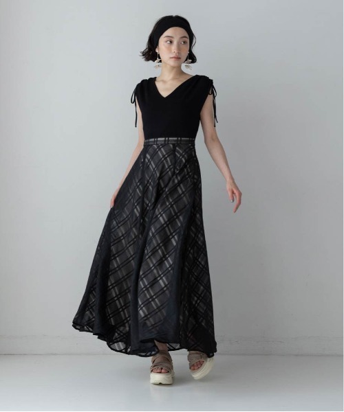 さっちゃん♡ RANDA（ランダ） ニットドッキングチェックワンピース RANDA（ランダ） ワンピース ニットドッキングチェックワンピース