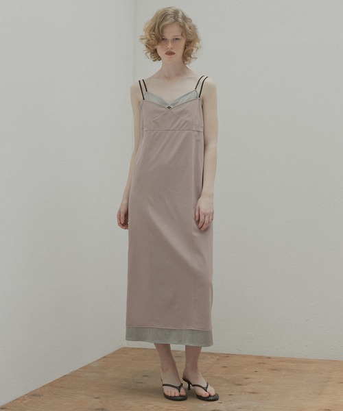 LE CIEL BLEU ノースリーブワンピース ドレス LE CIEL BLEU ワンピース オックスフォードミニドレス / Oxford