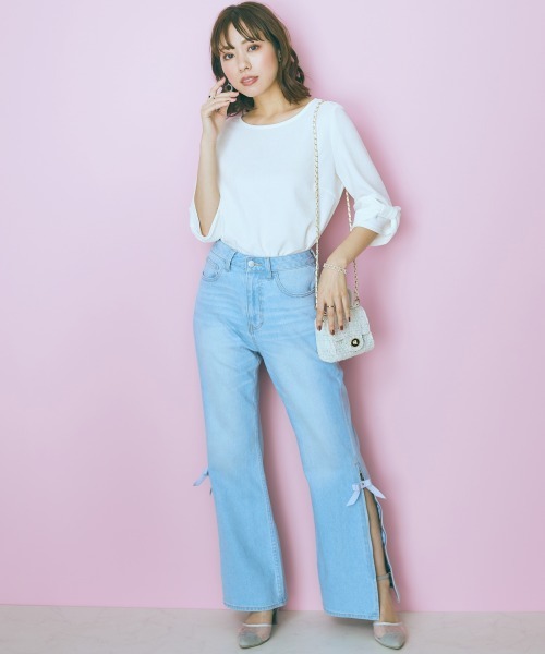 「marun」 半袖カットソー L ブラック レディース