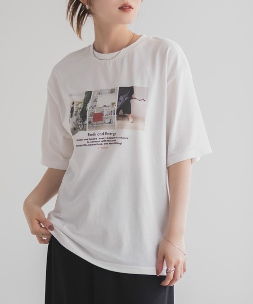 HusHusH（ハッシュアッシュ） tシャツ 半袖 フォトプリントTシャツ