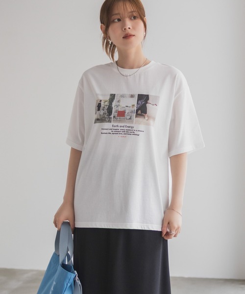 HusHusH（ハッシュアッシュ） tシャツ 半袖 フォトプリントTシャツ