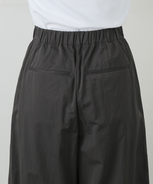 シャルレ 黒 ガウチョパンツ ウエストタック KOEISTORE ワイドパンツ レディース 春 夏 春夏 黒 白 パンツ