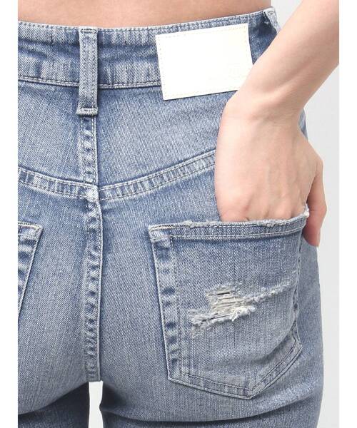 完売商品　GYDA 洗えるハイウエスト　スキニーデニム GYDA ジーンズ デニム デニムパンツ ハイウエストcut out poket