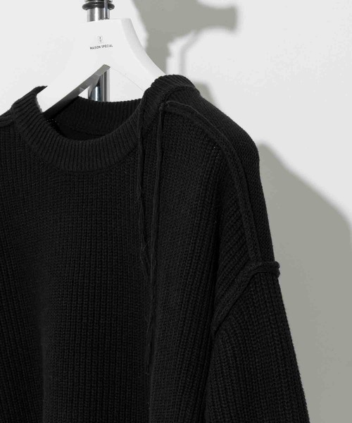 「MAISON SPECIAL」 長袖ニット 1 ライム メンズ