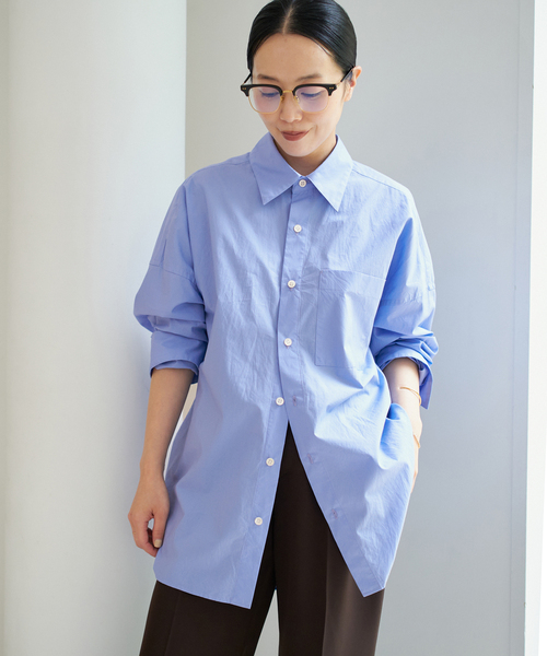 plage ブラウス シャツ COTTON LOOSE レディース : ZOZOTOWN