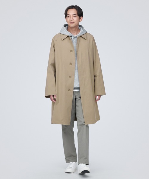 ステンカラーコート 無印良品（MUJI） ステンカラーコート XX-LARGE ライトベージュ メンズ