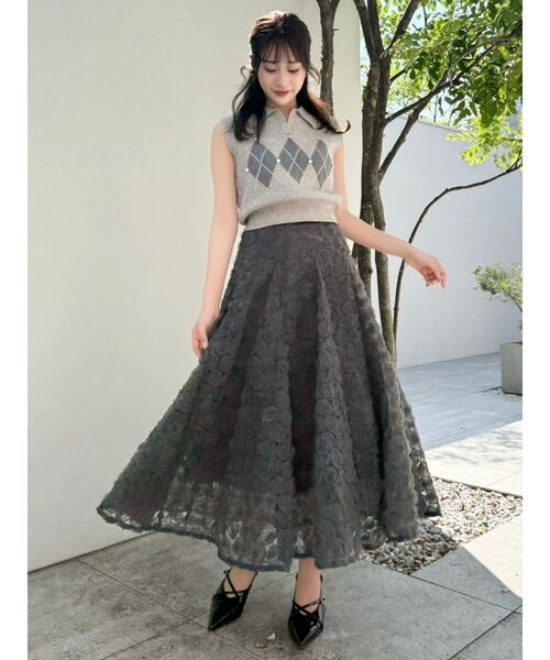 dazzlin ニット セーター アーガイルニットトップス レディース