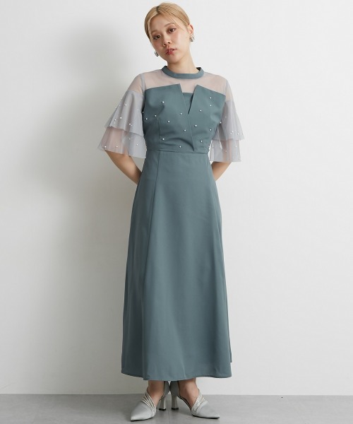 Jolie et Jolie（ジョリー エ ジョリー） ドレス パール付きビスチェ風