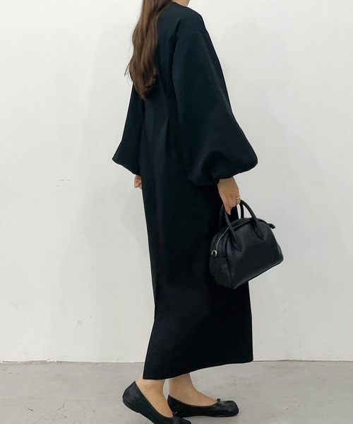 「Louere」 長袖ワンピース MEDIUM アイボリー レディース_画像3