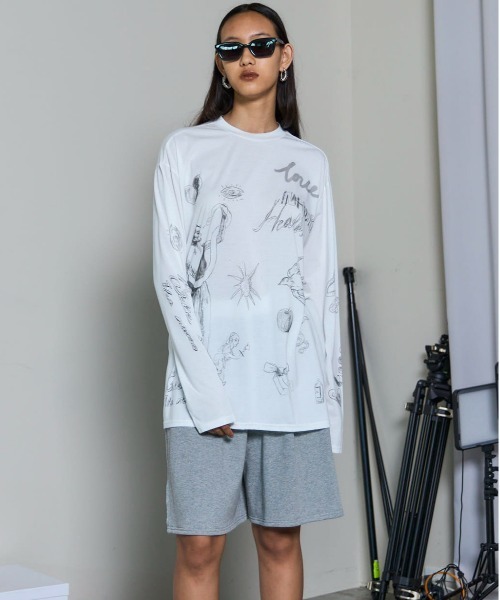MAISON SPECIAL tシャツ Drawing Long Sleeve T-shirt