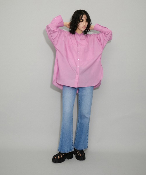 ブラウス シャツ 「一部サイト限定」TCブロードバンドカラーシャツ レディース ADAM ET ROPE' ブラウス シャツ 「一部サイト限定」TC
