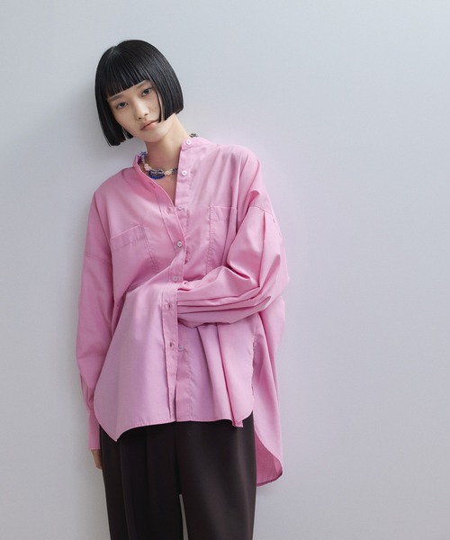 【完売品】ADAM ET ROPE フォルムバンドカラーシャツ　アダムエロペ 楽天市場】【SALE／50%OFF】＜洗える＞バンドカラーシャツ ADAM