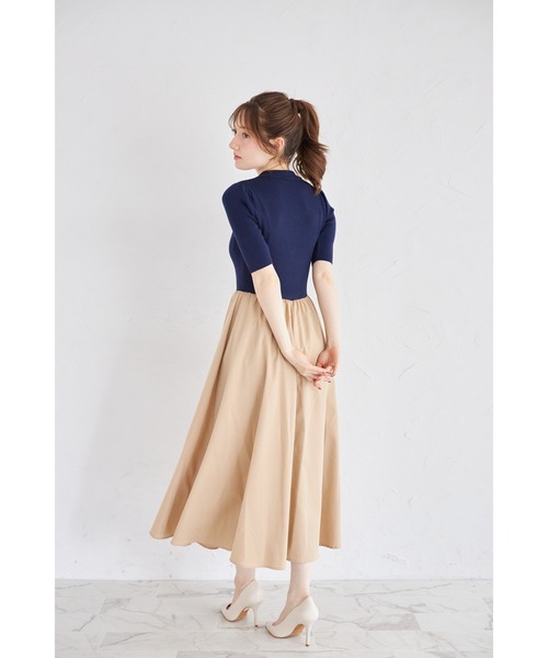 tocco closet（トッコ クローゼット） ワンピース 半袖 ロゴ刺繍入り