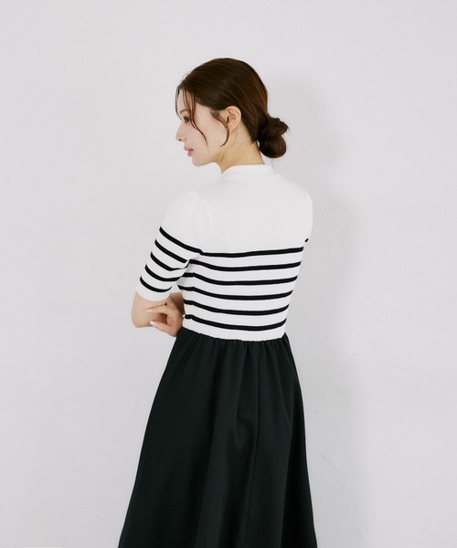 tocco closet（トッコ クローゼット） ワンピース 半袖 ロゴ刺繍入り
