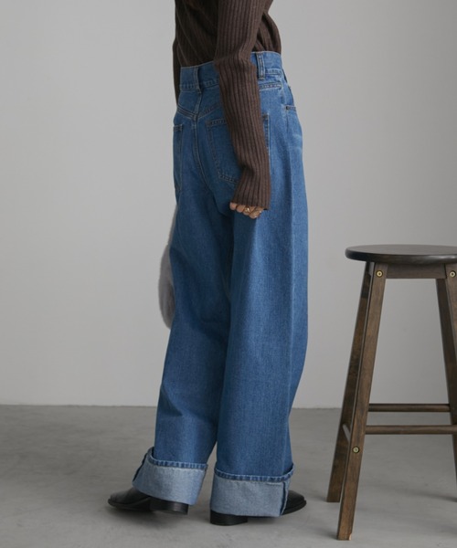 「Aunt Marie's」 デニムパンツ SMALL ネイビー レディース