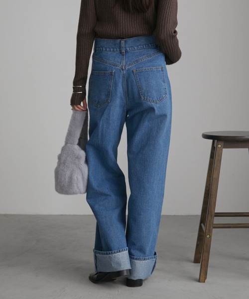 「Aunt Marie's」 デニムパンツ SMALL ネイビー レディース