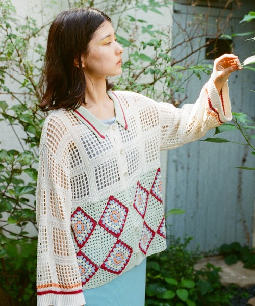 PAMM 玄関マットのかぎ針編みニットシャツ 玄関マットのかぎ針編みニットシャツ – pamm.officialstore