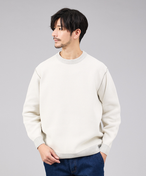 ABAHOUSE GRAY セーター ニット ダブルフェイス モールカノコ プル