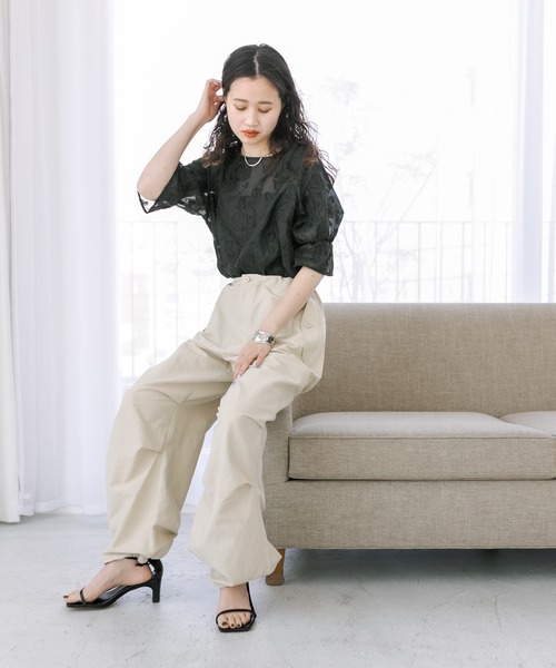 「mystic」 7分袖ブラウス FREE ベージュ レディース_画像8