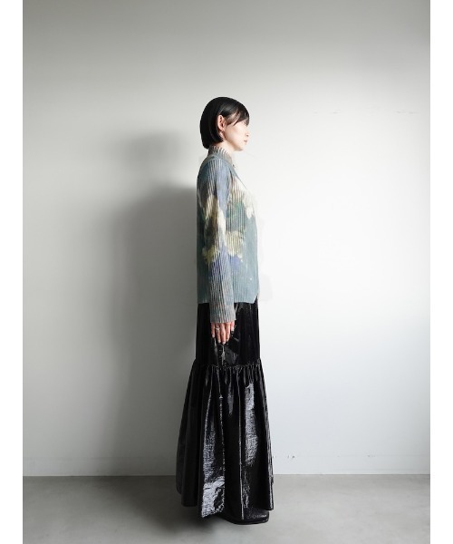 sahara（サハラ） ニット セーター Art Print Rib Zip Knit/アート