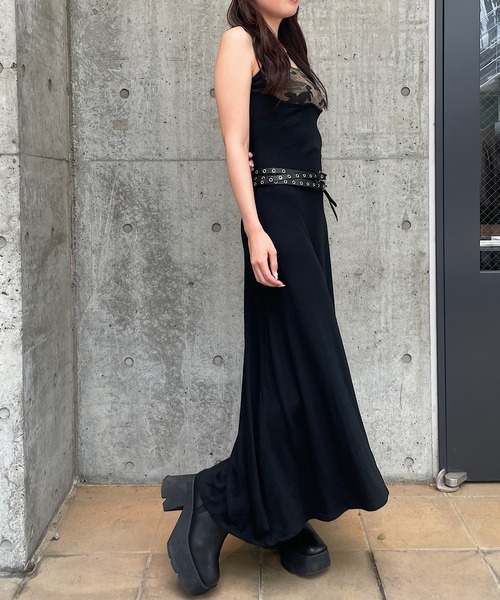 「ROGER AND RAW」 キャミソールワンピース FREE ブラック レディース_画像4