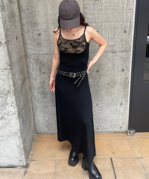 「ROGER AND RAW」 キャミソールワンピース FREE ブラック レディース_画像8