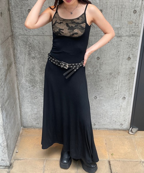 「ROGER AND RAW」 キャミソールワンピース FREE ブラック レディース_画像9